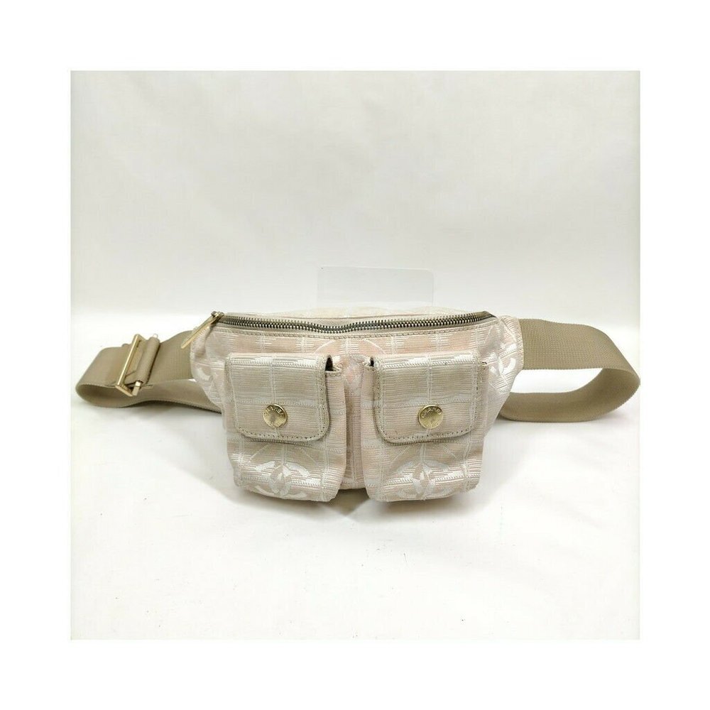 CHANEL Cream and Tan Belt Bag